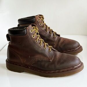 Dr. Martens Brown Leather Lace-Up Ankle Boots